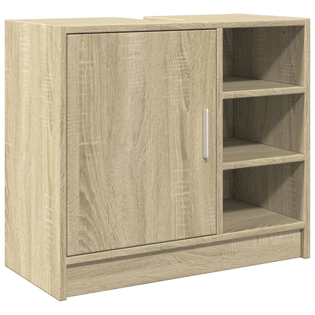 Wastafelkast 63x29x55 cm bewerkt hout sonoma eikenkleurig is nu te koop bij PeponiXL, paradijselijk wonen!