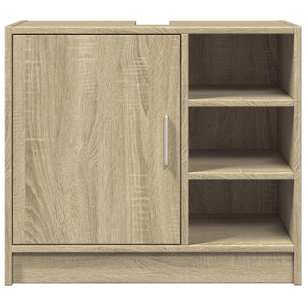 Wastafelkast 63x29x55 cm bewerkt hout sonoma eikenkleurig is nu te koop bij PeponiXL, paradijselijk wonen!