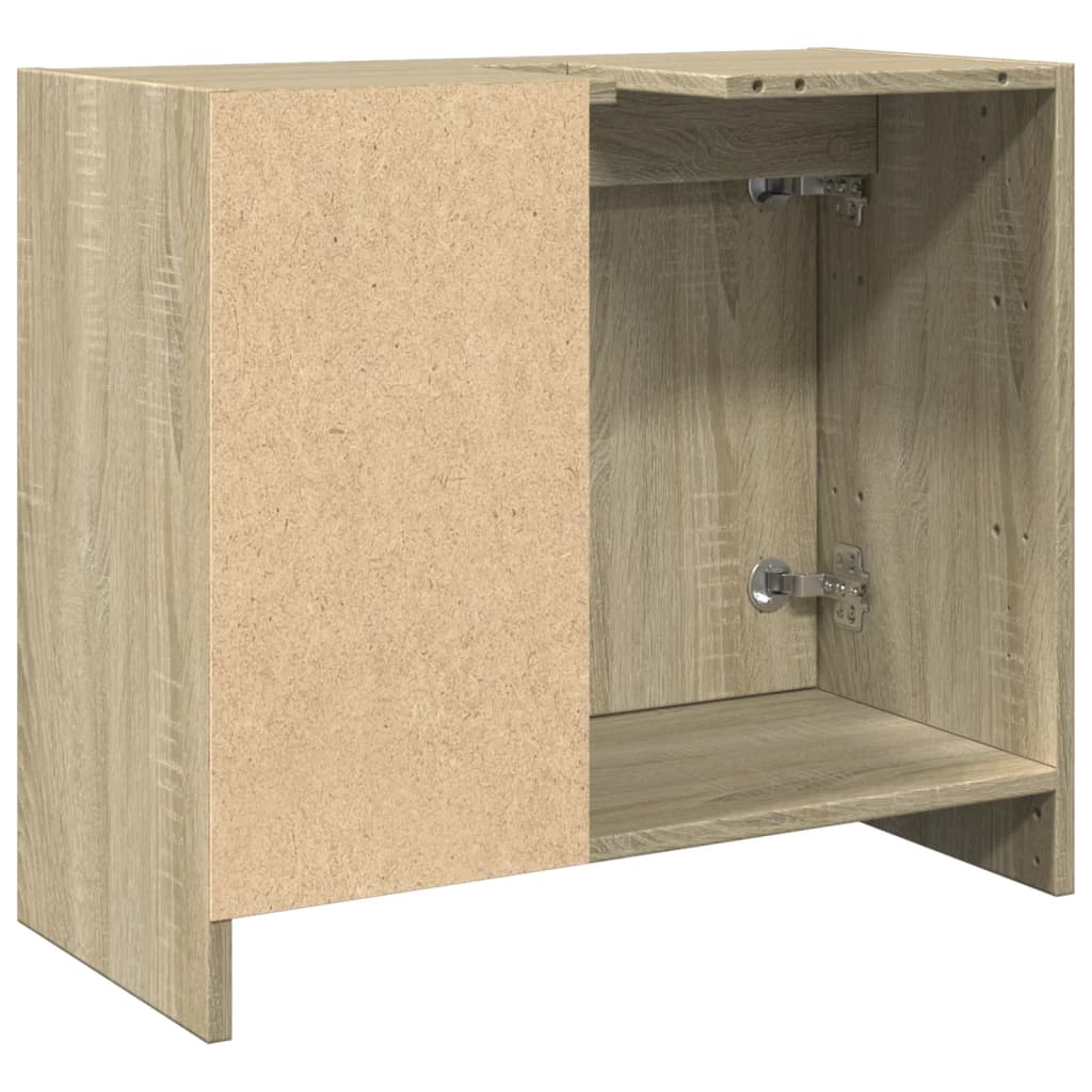 Wastafelkast 63x29x55 cm bewerkt hout sonoma eikenkleurig is nu te koop bij PeponiXL, paradijselijk wonen!