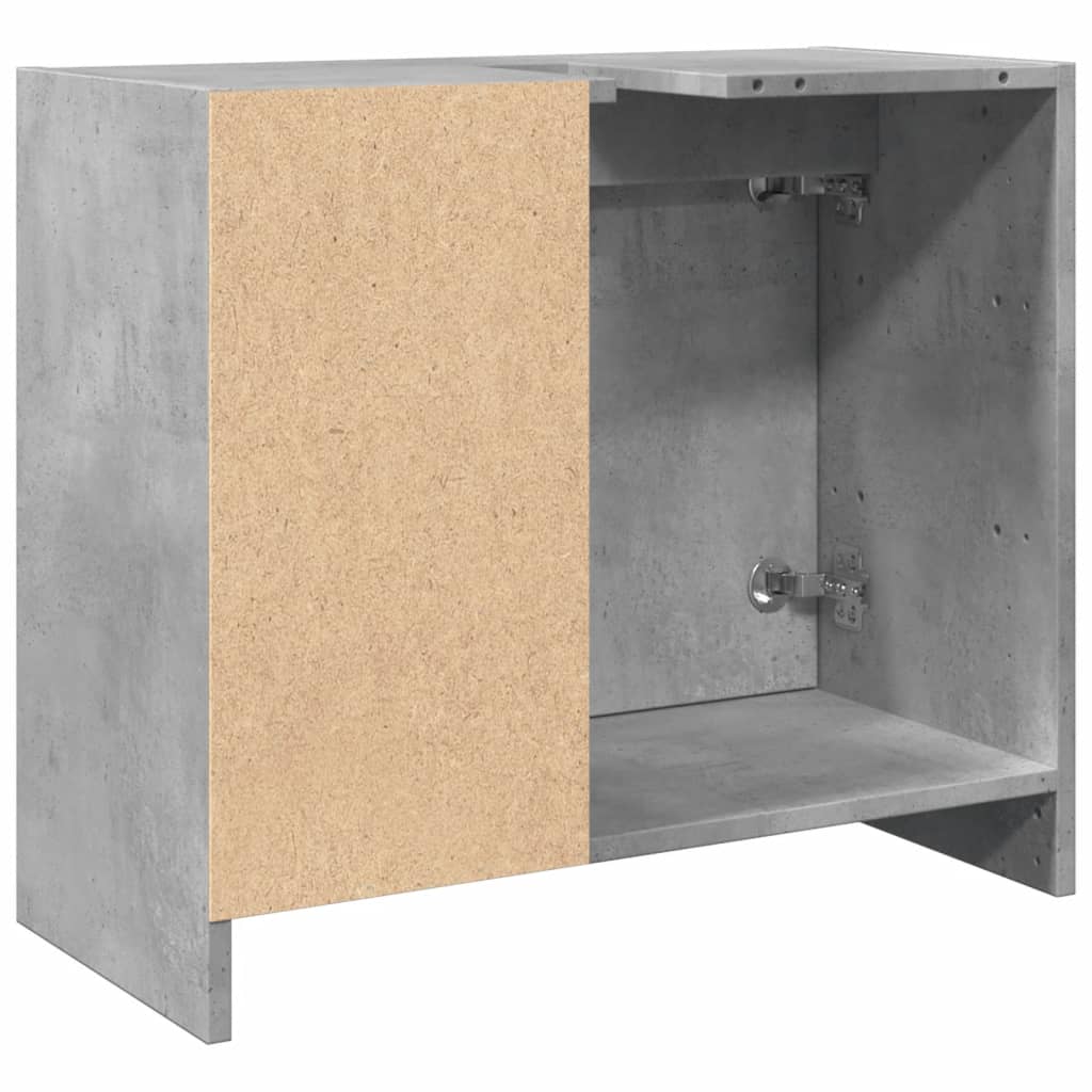 Wastafelkast 63x29x55 cm bewerkt hout betongrijs is nu te koop bij PeponiXL, paradijselijk wonen!