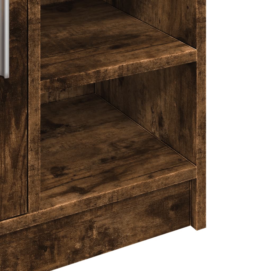 Wastafelkast 63x29x55 cm bewerkt hout gerookt eikenkleurig is nu te koop bij PeponiXL, paradijselijk wonen!