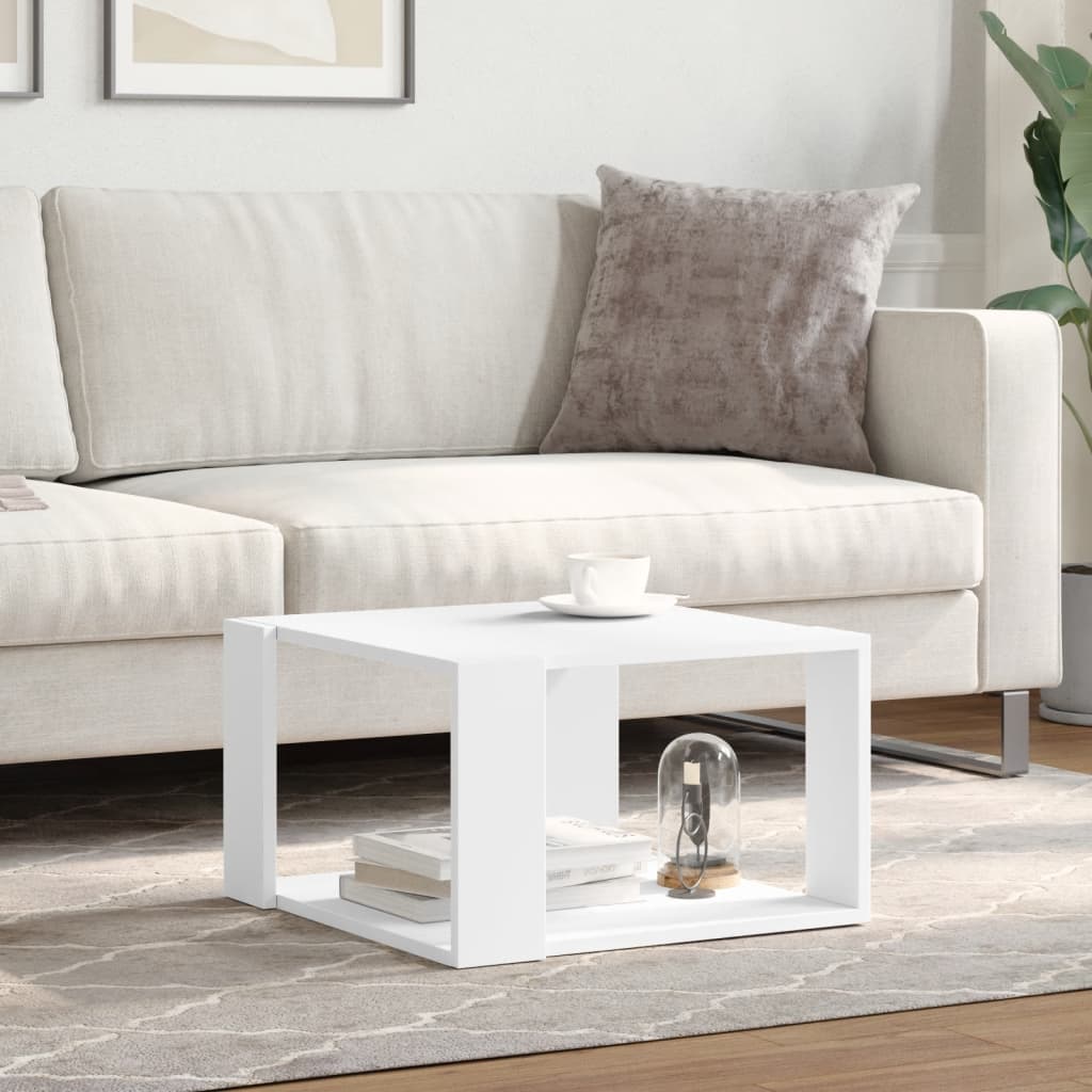Salontafel Wit 51,5x51,5x30 cm Bewerkt Hout is nu te koop bij PeponiXL, paradijselijk wonen!
