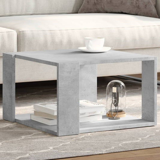 Salontafel 51,5x51,5x30 cm bewerkt hout betongrijs is nu te koop bij PeponiXL, paradijselijk wonen!