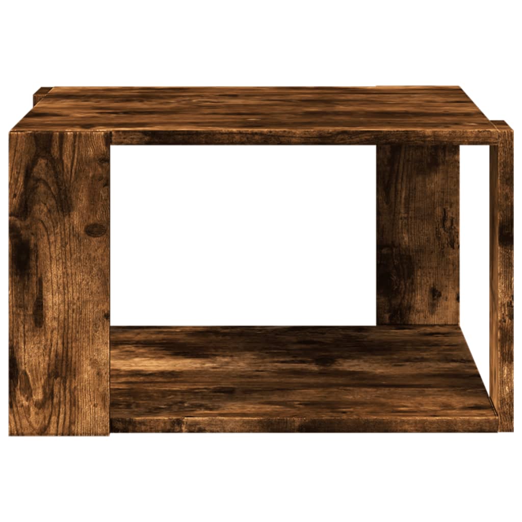 Salontafel 51,5x51,5x30 cm bewerkt hout gerookt eikenkleurig is nu te koop bij PeponiXL, paradijselijk wonen!
