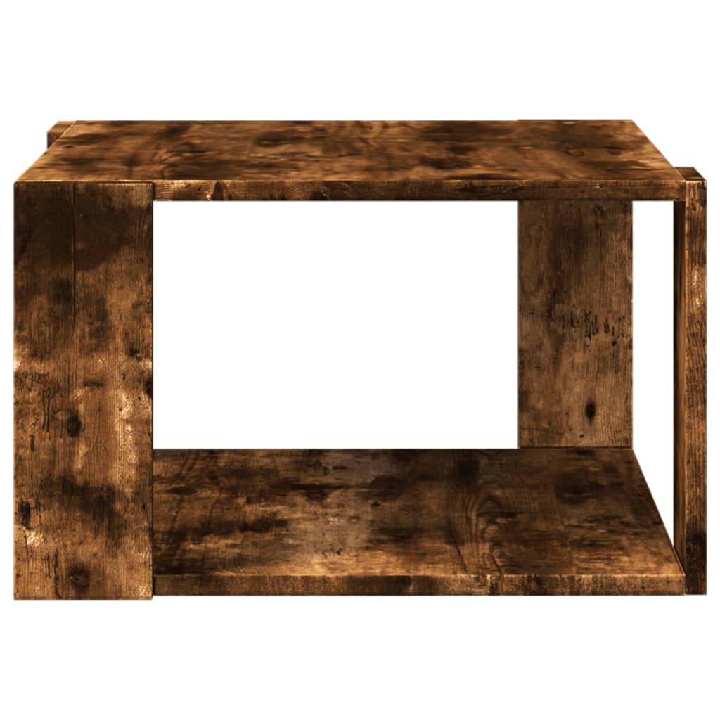 Salontafel 51,5x51,5x30 cm bewerkt hout gerookt eikenkleurig is nu te koop bij PeponiXL, paradijselijk wonen!