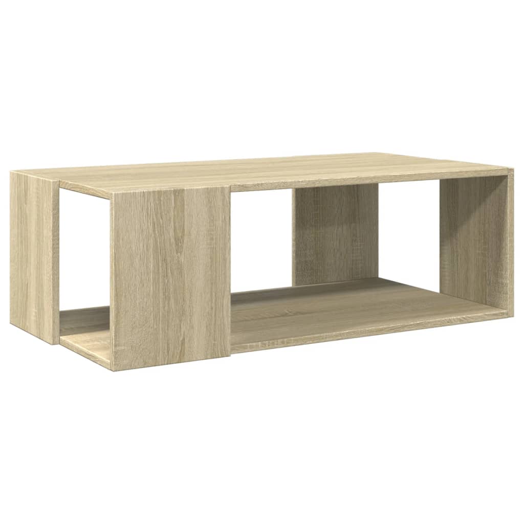 Salontafel 89,5x48x30 cm bewerkt hout sonoma eikenkleurig is nu te koop bij PeponiXL, paradijselijk wonen!