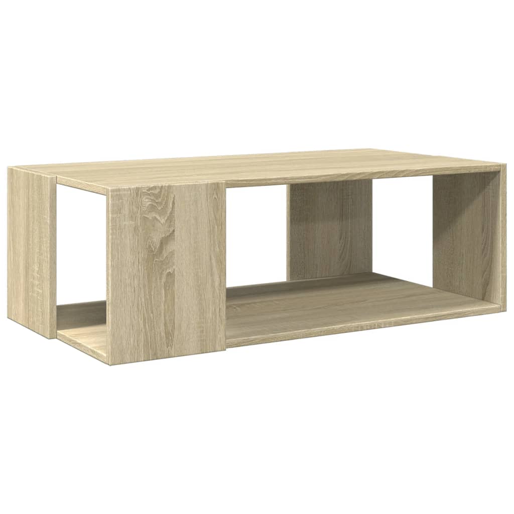 Salontafel 89,5x48x30 cm bewerkt hout sonoma eikenkleurig is nu te koop bij PeponiXL, paradijselijk wonen!