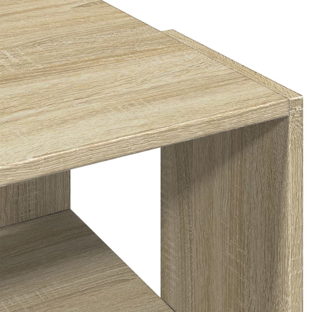 Salontafel 89,5x48x30 cm bewerkt hout sonoma eikenkleurig is nu te koop bij PeponiXL, paradijselijk wonen!