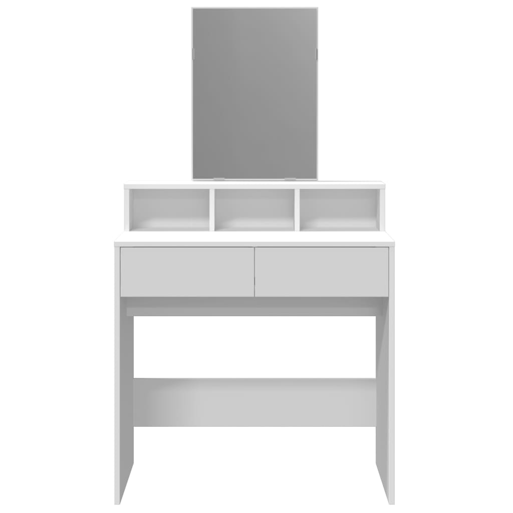 Kaptafel met spiegel 80x41x144,5 cm wit is nu te koop bij PeponiXL, paradijselijk wonen!