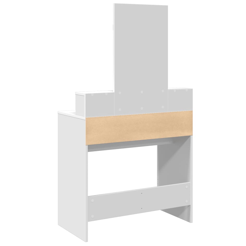Kaptafel met spiegel 80x41x144,5 cm wit is nu te koop bij PeponiXL, paradijselijk wonen!