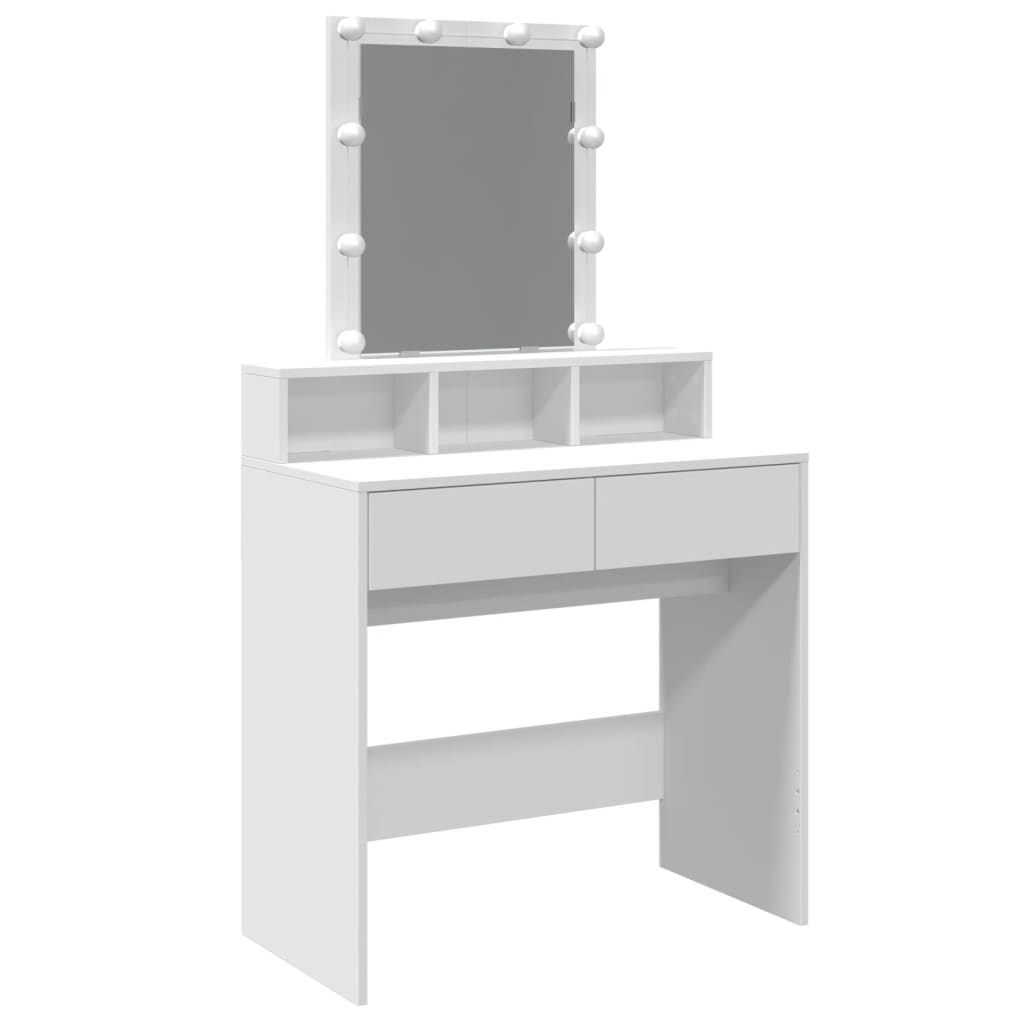 Kaptafel met LED 80x41x144,5 cm wit is nu te koop bij PeponiXL, paradijselijk wonen!