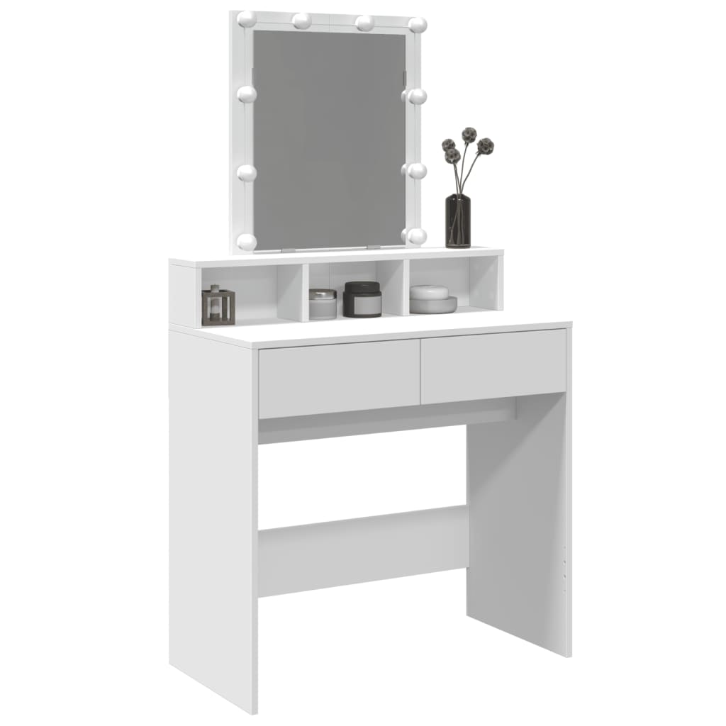 Kaptafel met LED 80x41x144,5 cm wit is nu te koop bij PeponiXL, paradijselijk wonen!