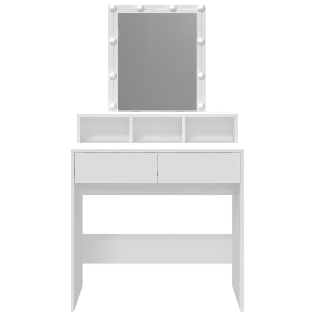 Kaptafel met LED 80x41x144,5 cm wit is nu te koop bij PeponiXL, paradijselijk wonen!