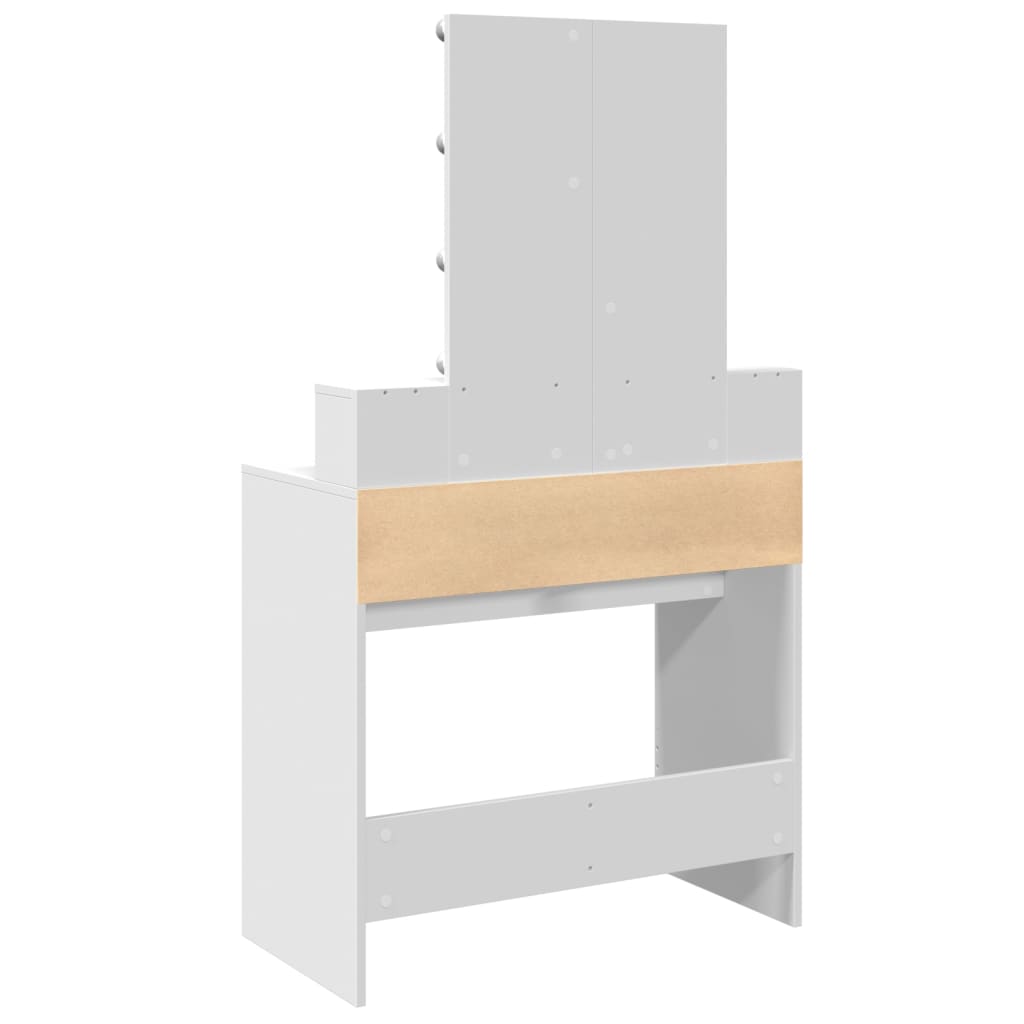 Kaptafel met LED 80x41x144,5 cm wit is nu te koop bij PeponiXL, paradijselijk wonen!