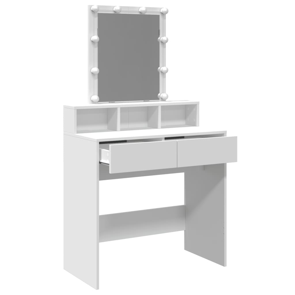 Kaptafel met LED 80x41x144,5 cm wit is nu te koop bij PeponiXL, paradijselijk wonen!