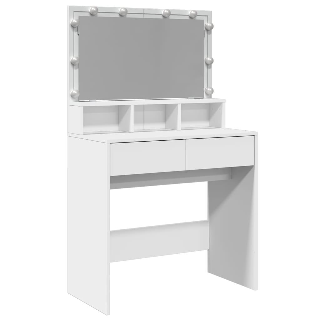 Kaptafel met LED 80x41x134,5 cm wit is nu te koop bij PeponiXL, paradijselijk wonen!
