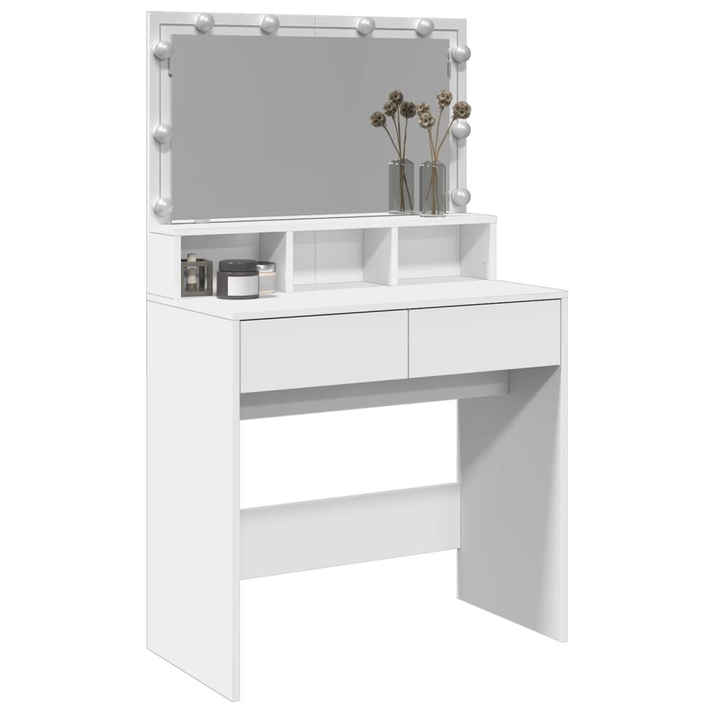 Kaptafel met LED 80x41x134,5 cm wit is nu te koop bij PeponiXL, paradijselijk wonen!