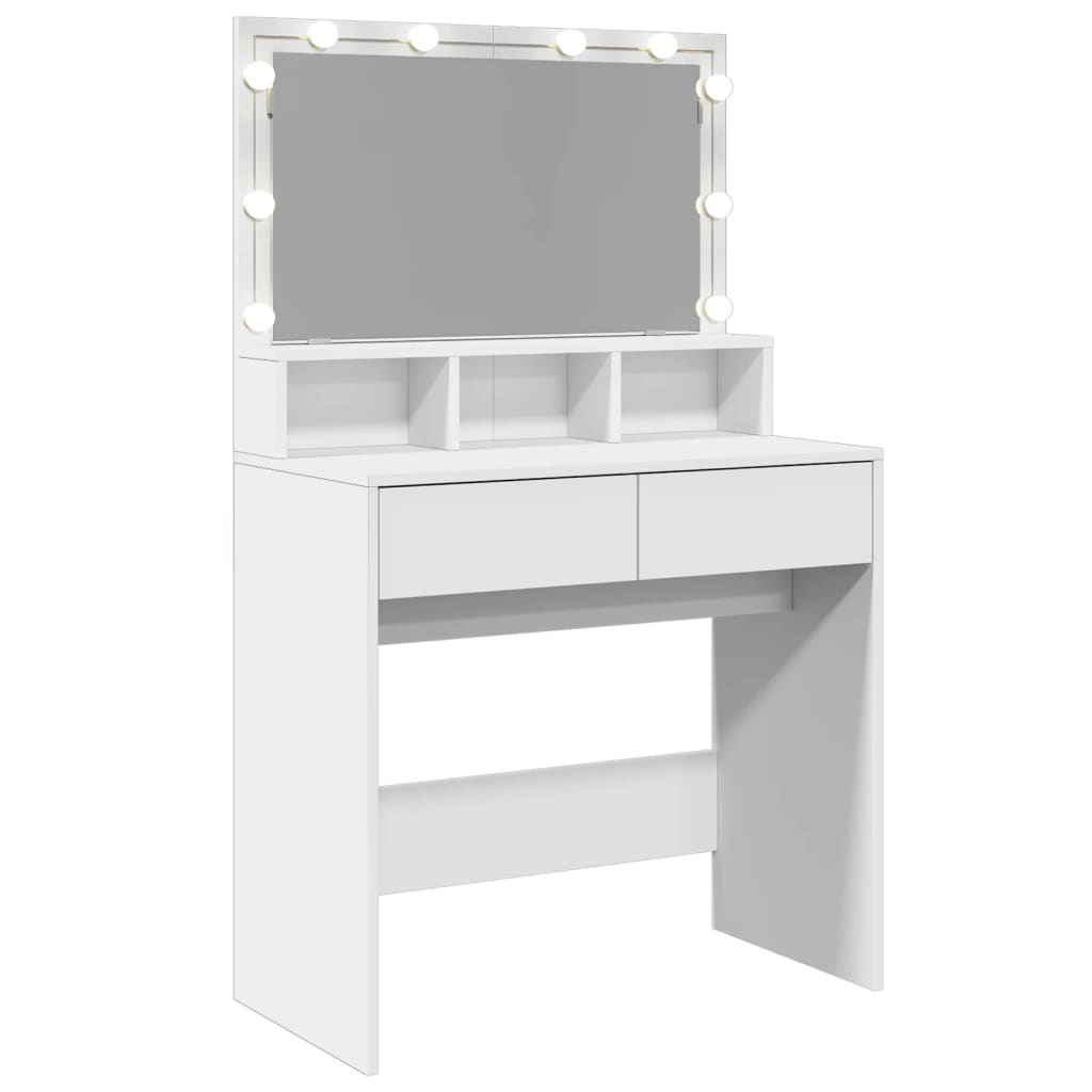 Kaptafel met LED 80x41x134,5 cm wit is nu te koop bij PeponiXL, paradijselijk wonen!
