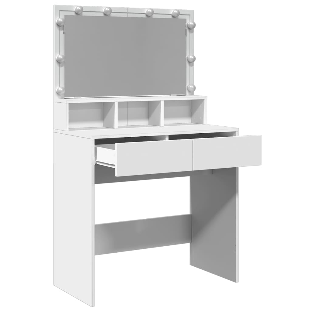 Kaptafel met LED 80x41x134,5 cm wit is nu te koop bij PeponiXL, paradijselijk wonen!