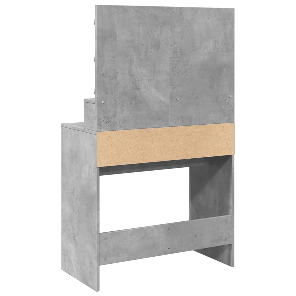 Kaptafel met LED 80x41x134,5 cm betongrijs is nu te koop bij PeponiXL, paradijselijk wonen!