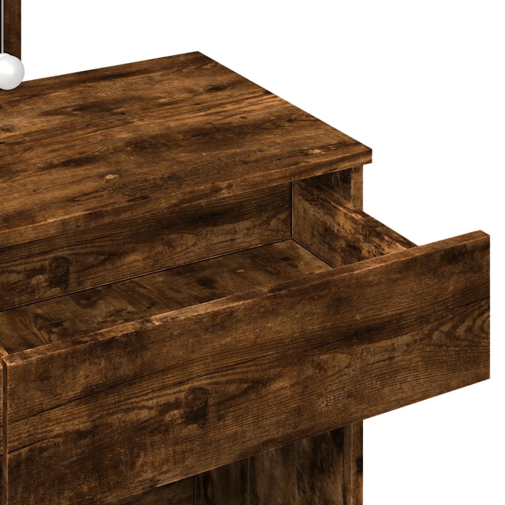 Kaptafel met LED 100x40x130 cm gerookt eikenkleurig is nu te koop bij PeponiXL, paradijselijk wonen!