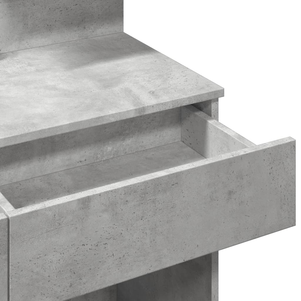 Kaptafel met LED-verlichting 100x40x130 cm betongrijs is nu te koop bij PeponiXL, paradijselijk wonen!