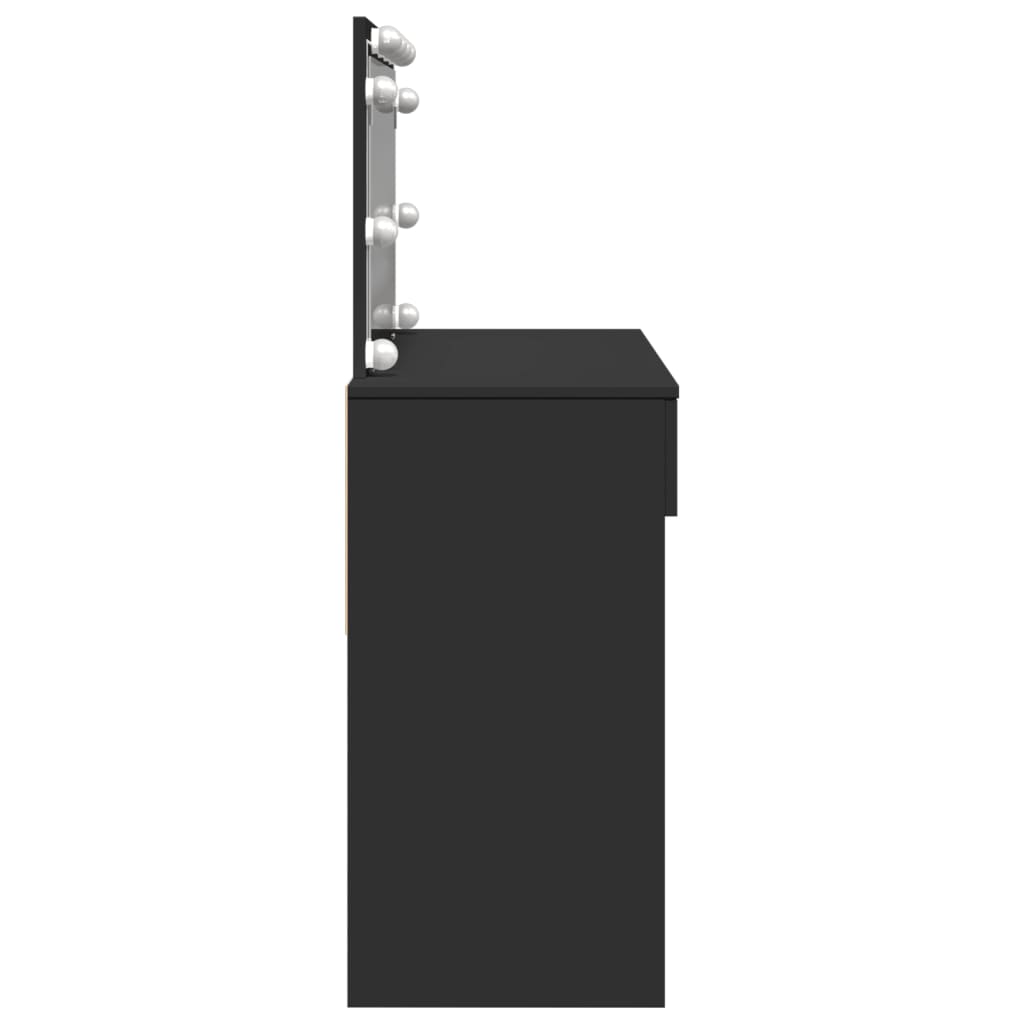 Kaptafel met LED-verlichting 100x40x120 cm zwart is nu te koop bij PeponiXL, paradijselijk wonen!