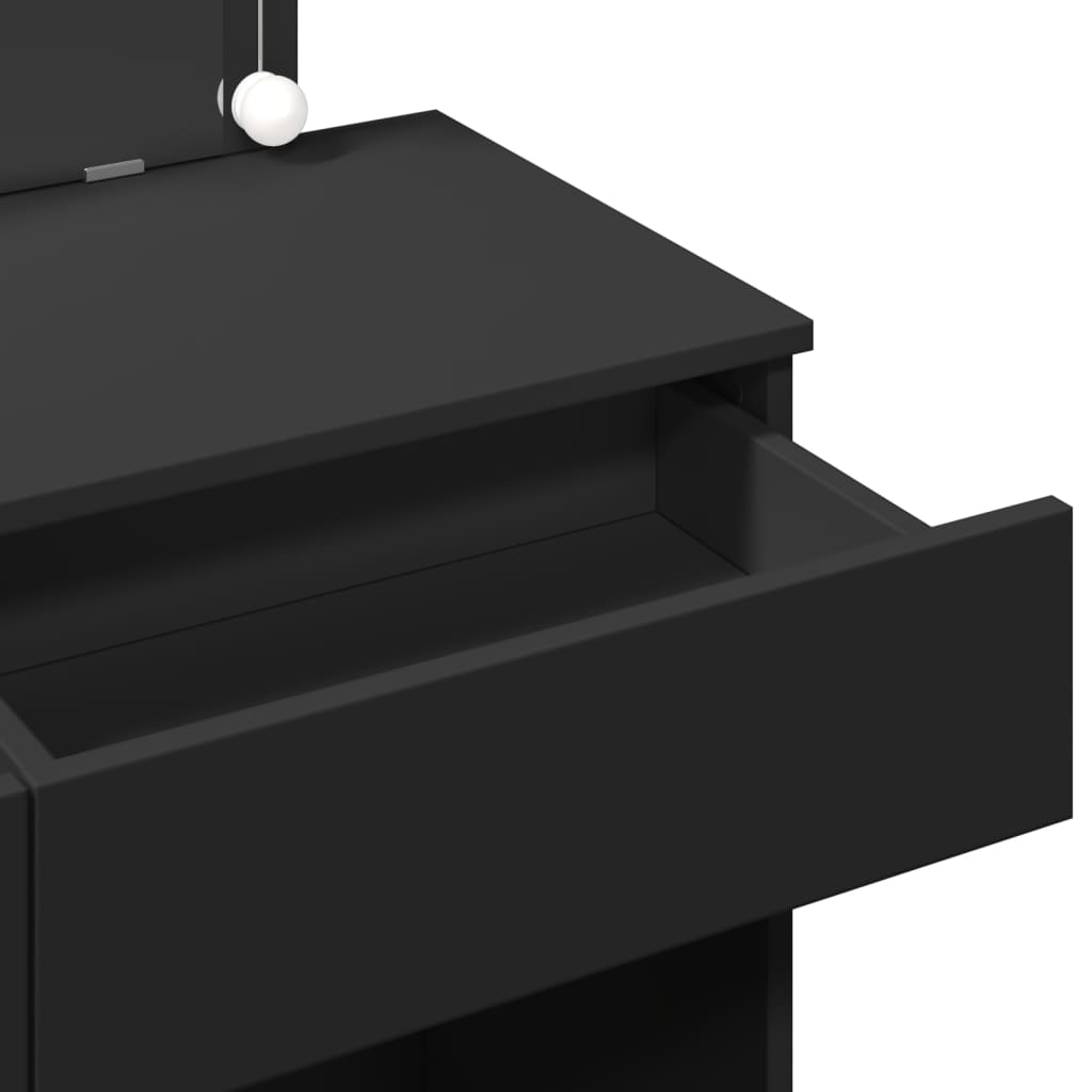 Kaptafel met LED-verlichting 100x40x120 cm zwart is nu te koop bij PeponiXL, paradijselijk wonen!