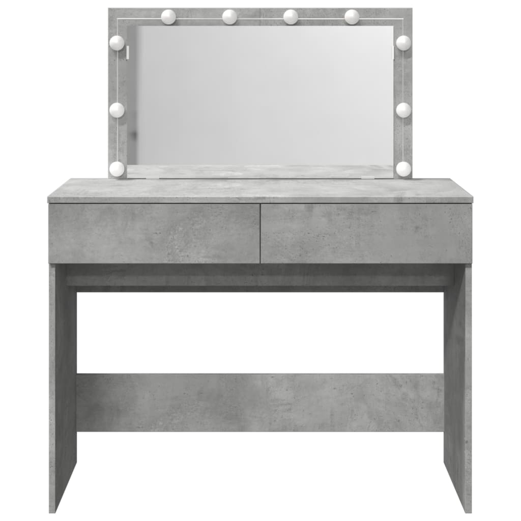 Kaptafel met LED-verlichting 100x40x120 cm betongrijs is nu te koop bij PeponiXL, paradijselijk wonen!