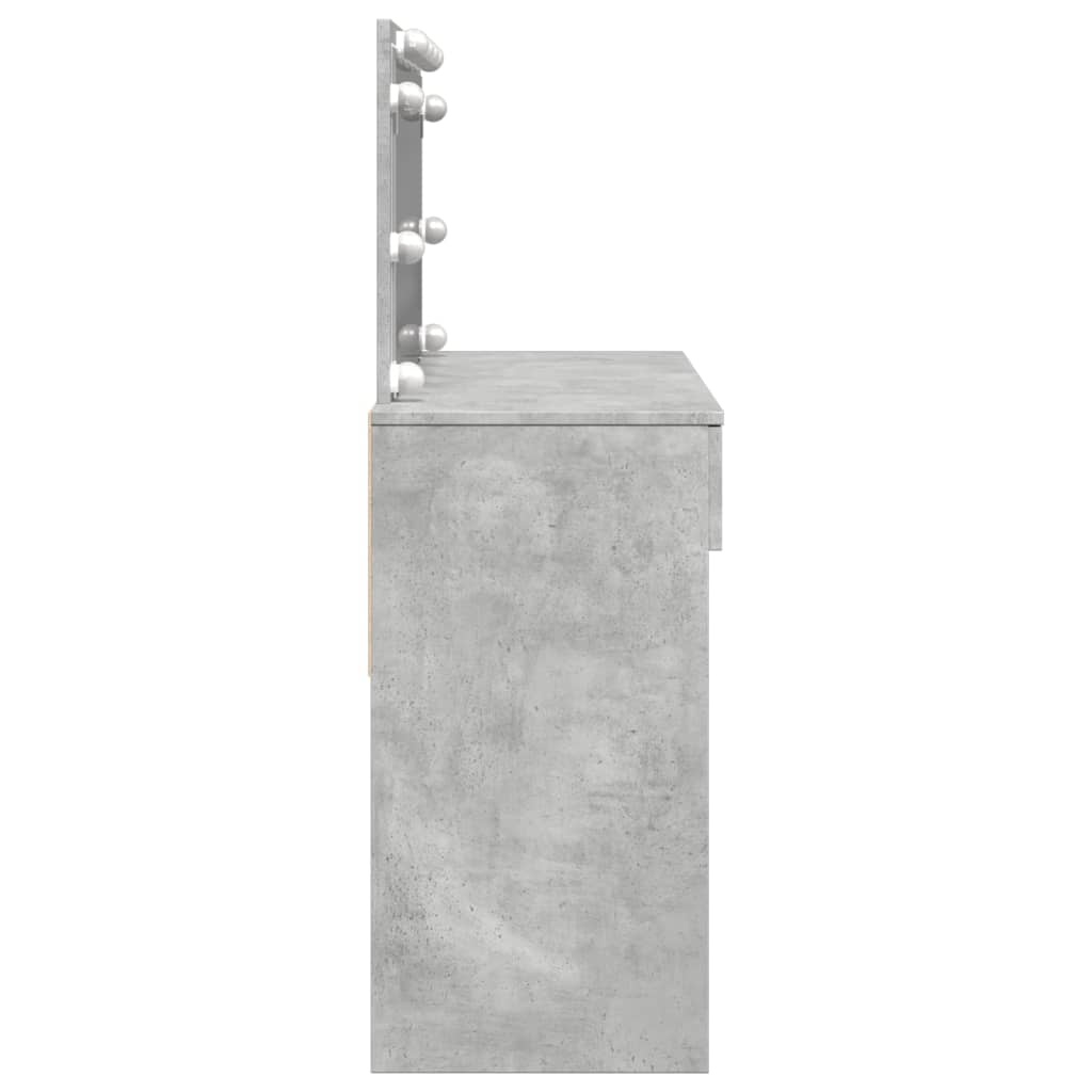 Kaptafel met LED-verlichting 100x40x120 cm betongrijs is nu te koop bij PeponiXL, paradijselijk wonen!