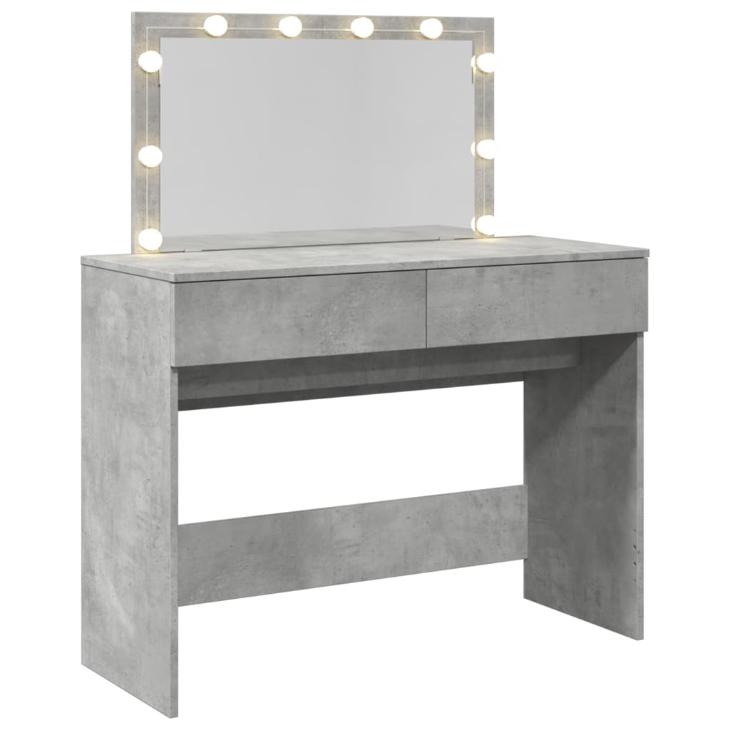 Kaptafel met LED-verlichting 100x40x120 cm betongrijs is nu te koop bij PeponiXL, paradijselijk wonen!
