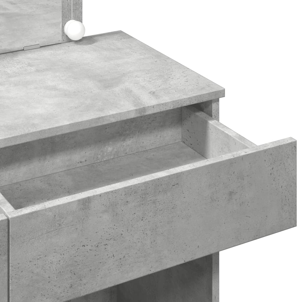 Kaptafel met LED-verlichting 100x40x120 cm betongrijs is nu te koop bij PeponiXL, paradijselijk wonen!