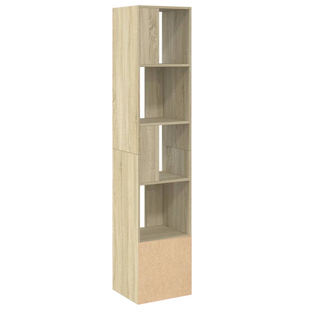 Boekenkast 40x36x189 cm bewerkt hout sonoma eikenkleurig is nu te koop bij PeponiXL, paradijselijk wonen!