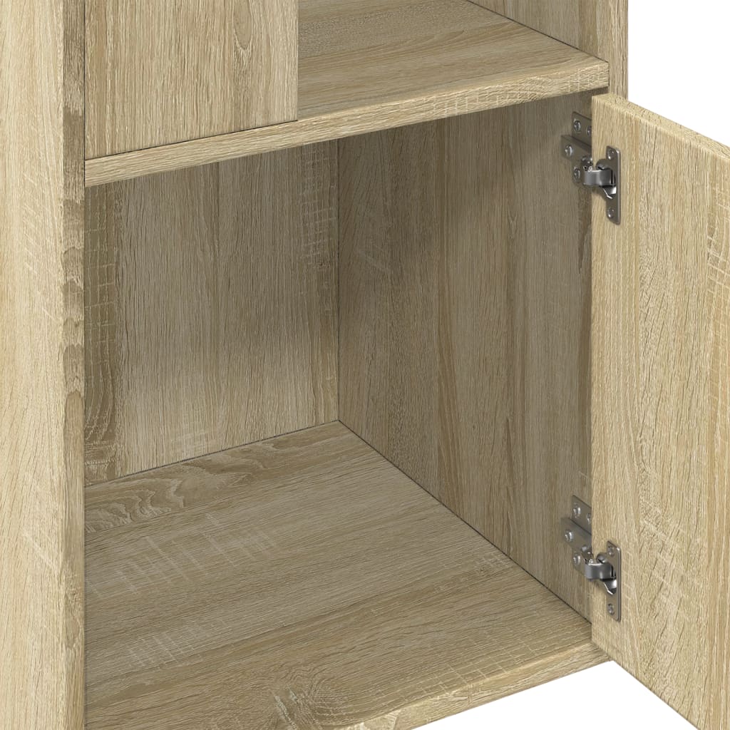 Boekenkast 40x36x189 cm bewerkt hout sonoma eikenkleurig is nu te koop bij PeponiXL, paradijselijk wonen!