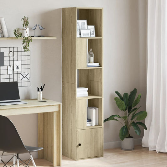 Boekenkast 40x36x189 cm bewerkt hout sonoma eikenkleurig is nu te koop bij PeponiXL, paradijselijk wonen!