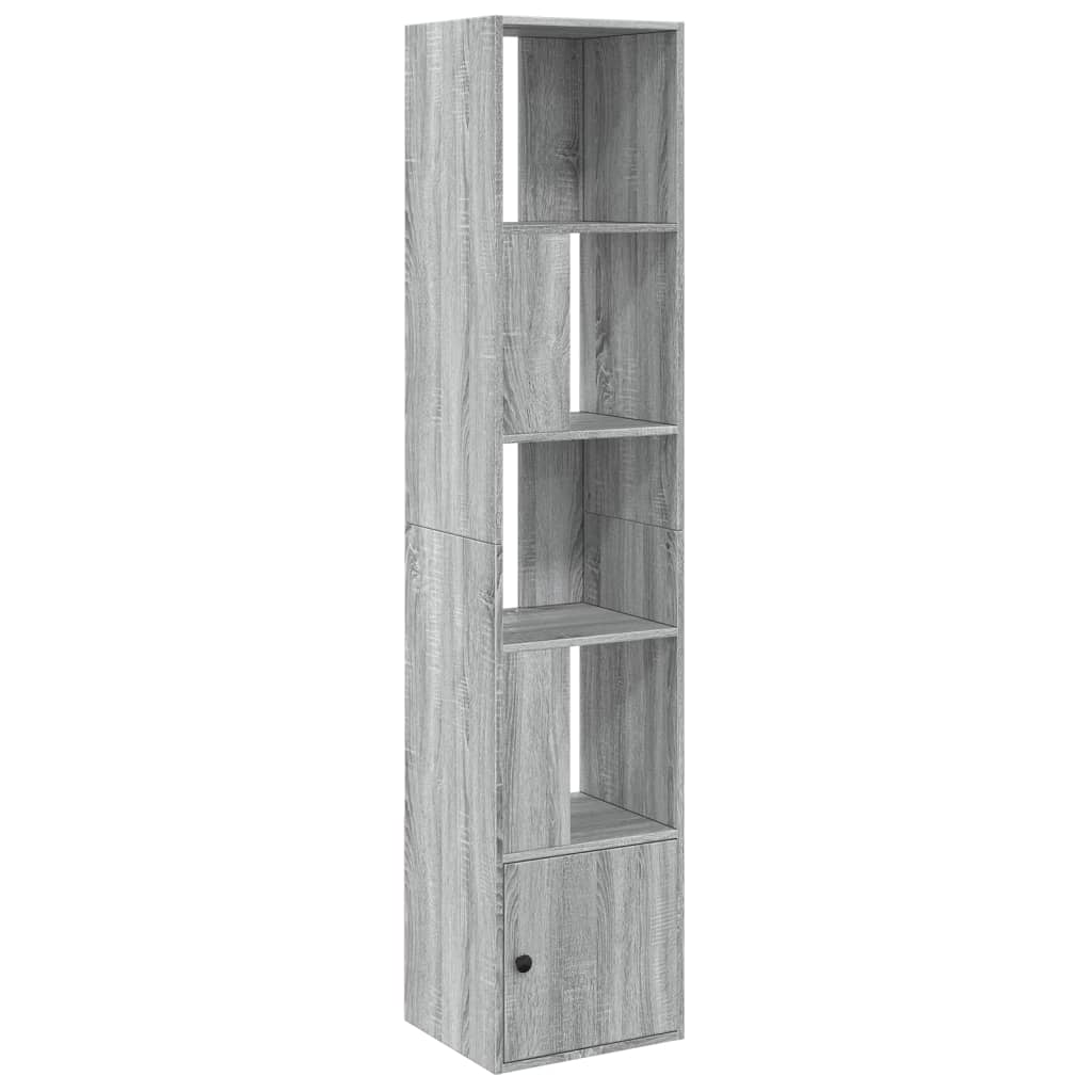 Boekenkast 40x36x189 cm bewerkt hout grijs sonoma eikenkleurig is nu te koop bij PeponiXL, paradijselijk wonen!