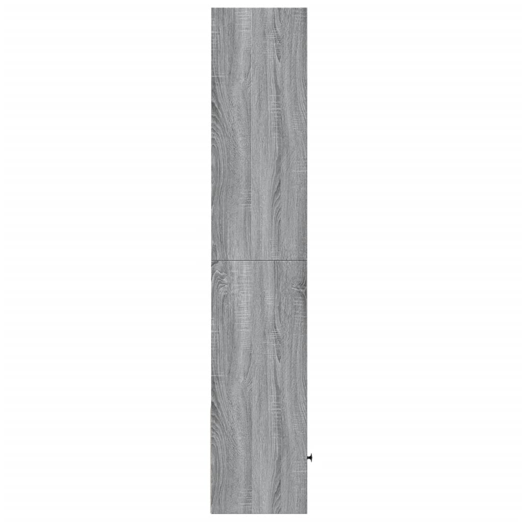 Boekenkast 40x36x189 cm bewerkt hout grijs sonoma eikenkleurig is nu te koop bij PeponiXL, paradijselijk wonen!