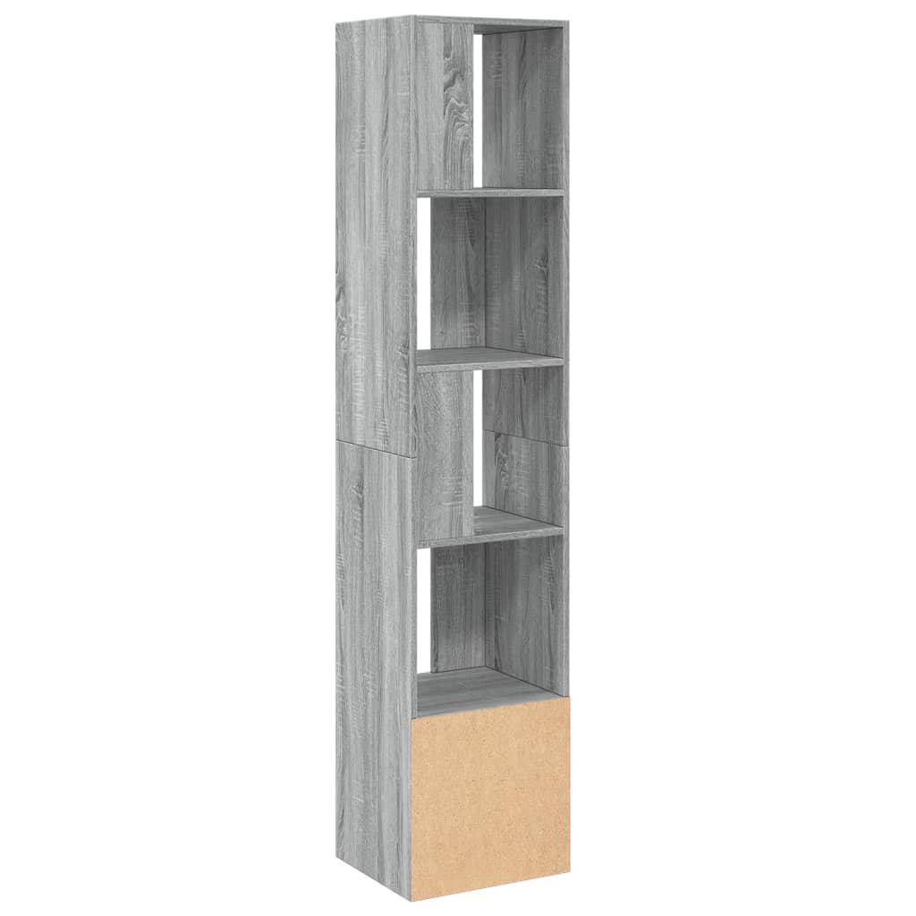 Boekenkast 40x36x189 cm bewerkt hout grijs sonoma eikenkleurig is nu te koop bij PeponiXL, paradijselijk wonen!
