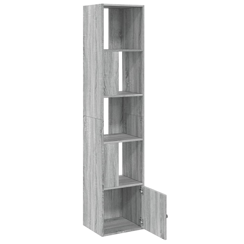 Boekenkast 40x36x189 cm bewerkt hout grijs sonoma eikenkleurig is nu te koop bij PeponiXL, paradijselijk wonen!