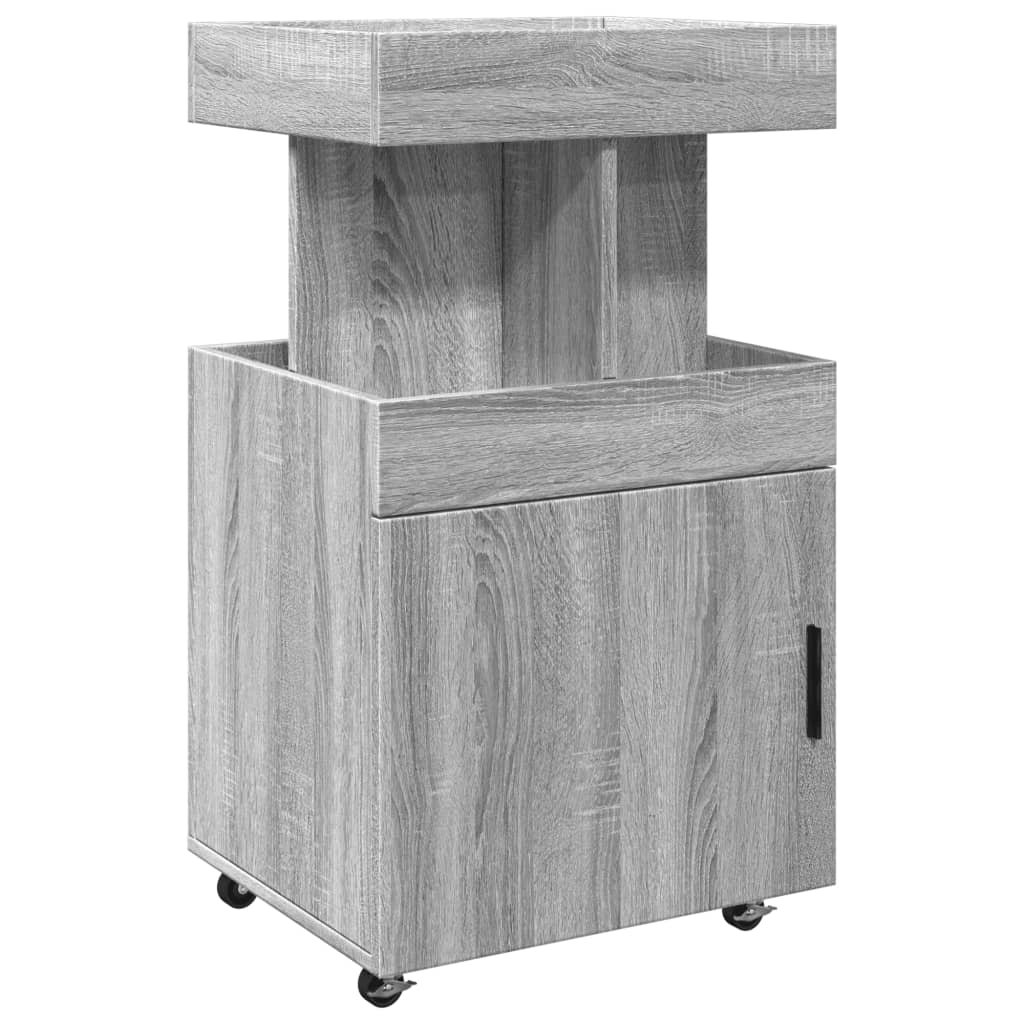 Drankkar 50x41x89 cm bewerkt hout grijs sonoma eikenkleurig is nu te koop bij PeponiXL, paradijselijk wonen!