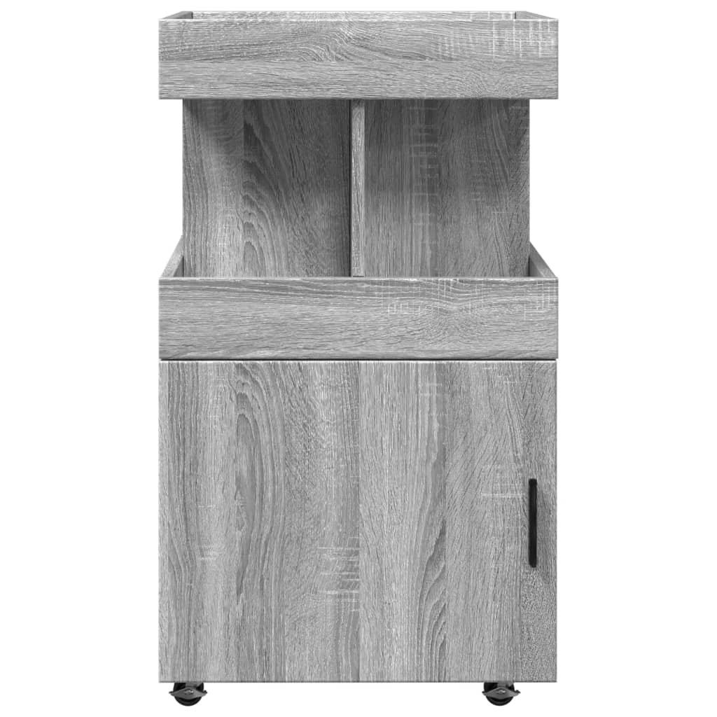 Drankkar 50x41x89 cm bewerkt hout grijs sonoma eikenkleurig is nu te koop bij PeponiXL, paradijselijk wonen!