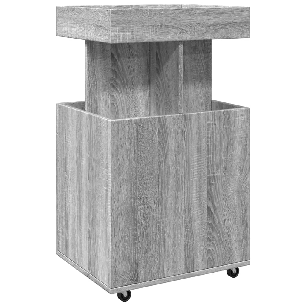 Drankkar 50x41x89 cm bewerkt hout grijs sonoma eikenkleurig is nu te koop bij PeponiXL, paradijselijk wonen!