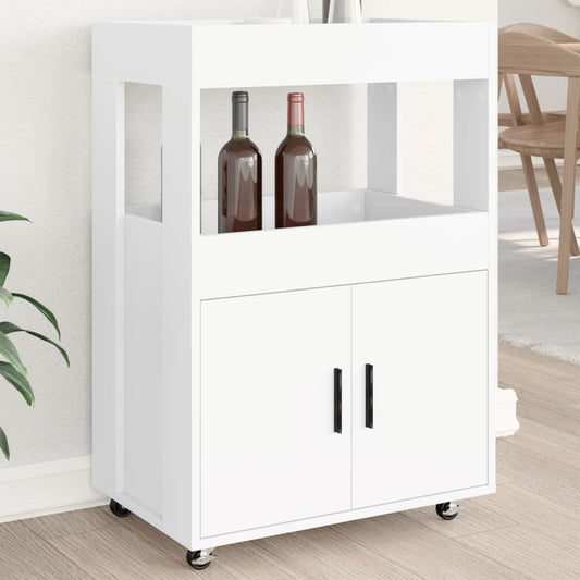 Drankkar 60x39,5x89 cm bewerkt hout wit is nu te koop bij PeponiXL, paradijselijk wonen!