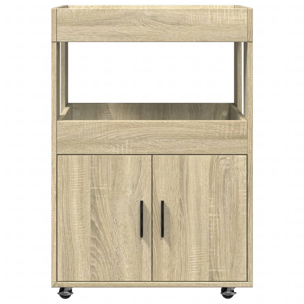 Drankkar 60x39,5x89 cm bewerkt hout sonoma eikenkleurig is nu te koop bij PeponiXL, paradijselijk wonen!