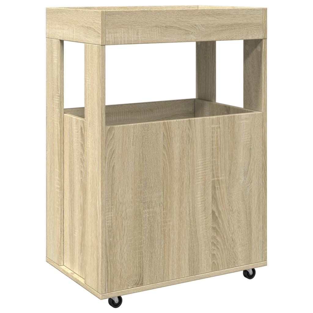 Drankkar 60x39,5x89 cm bewerkt hout sonoma eikenkleurig is nu te koop bij PeponiXL, paradijselijk wonen!