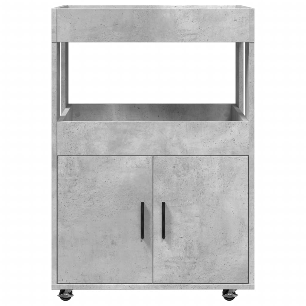 Drankkar 60x39,5x89 cm bewerkt hout betongrijs is nu te koop bij PeponiXL, paradijselijk wonen!