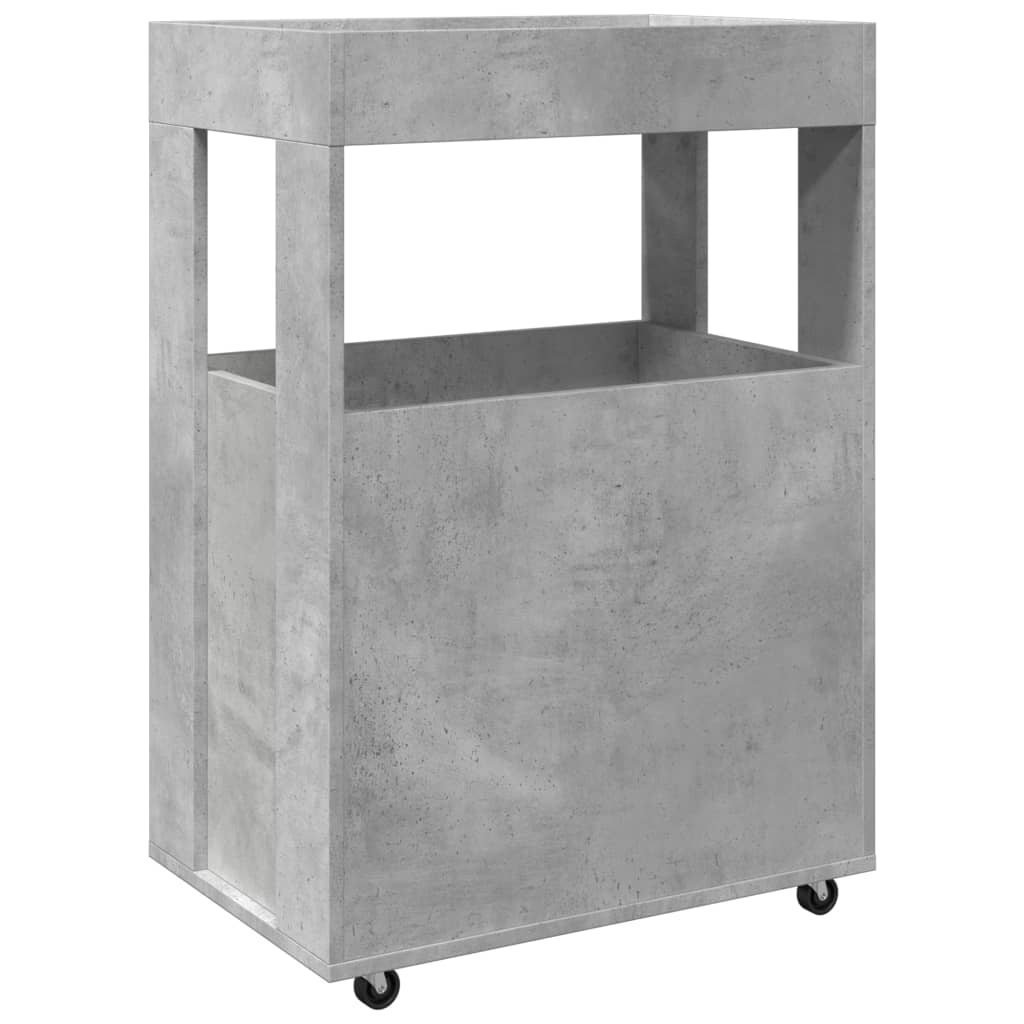 Drankkar 60x39,5x89 cm bewerkt hout betongrijs is nu te koop bij PeponiXL, paradijselijk wonen!
