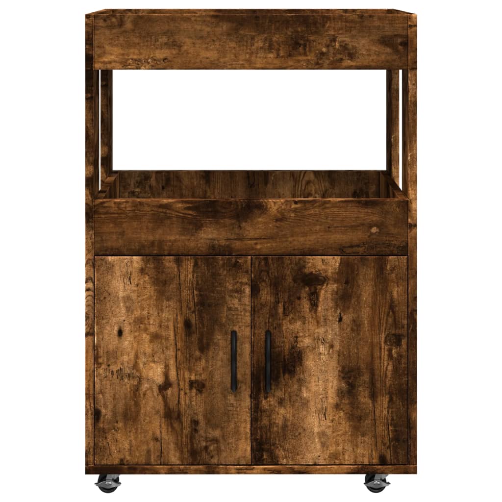 Drankkar 60x39,5x89 cm bewerkt hout gerookt eikenkleurig is nu te koop bij PeponiXL, paradijselijk wonen!