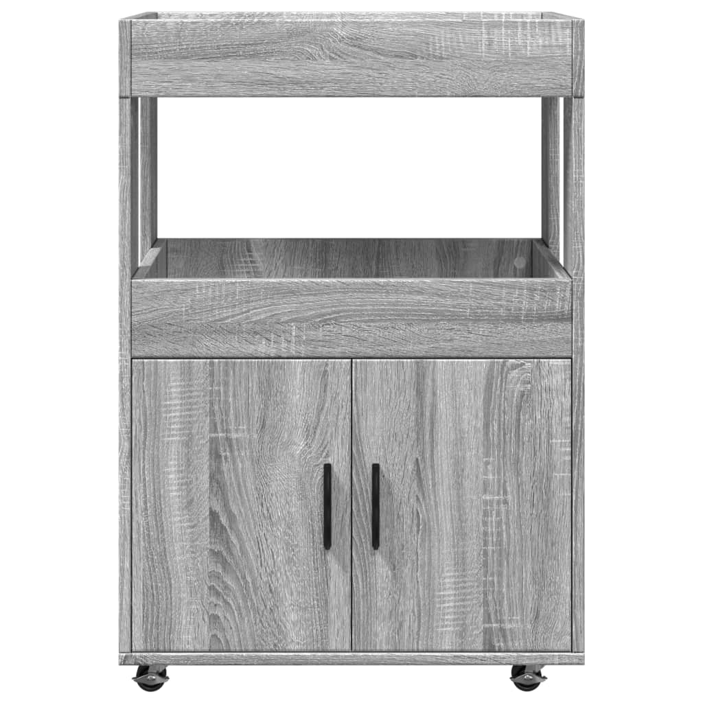 Drankkar 60x39,5x89 cm bewerkt hout grijs sonoma eikenkleurig is nu te koop bij PeponiXL, paradijselijk wonen!