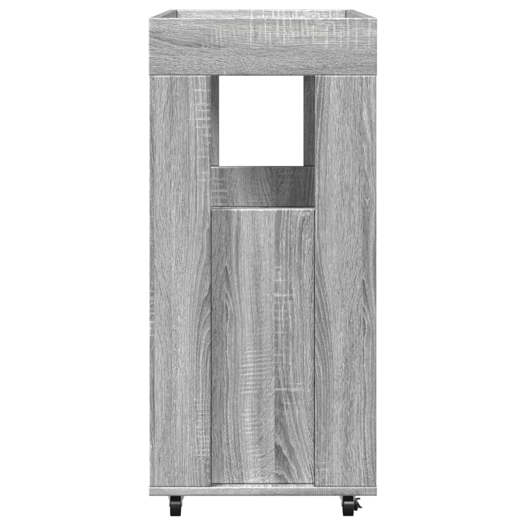 Drankkar 60x39,5x89 cm bewerkt hout grijs sonoma eikenkleurig is nu te koop bij PeponiXL, paradijselijk wonen!